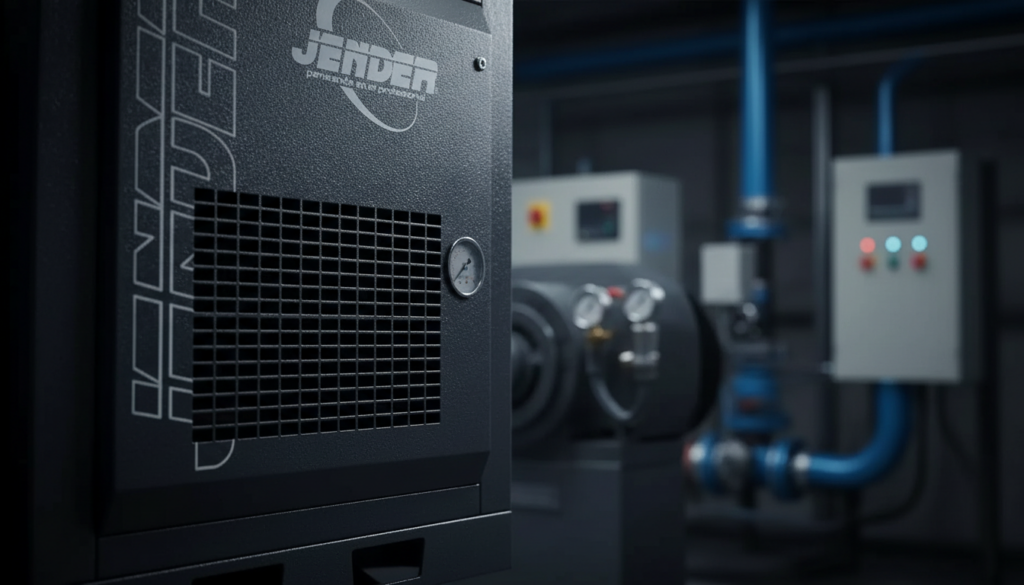 compresor de aire de Jender en una nave industrial