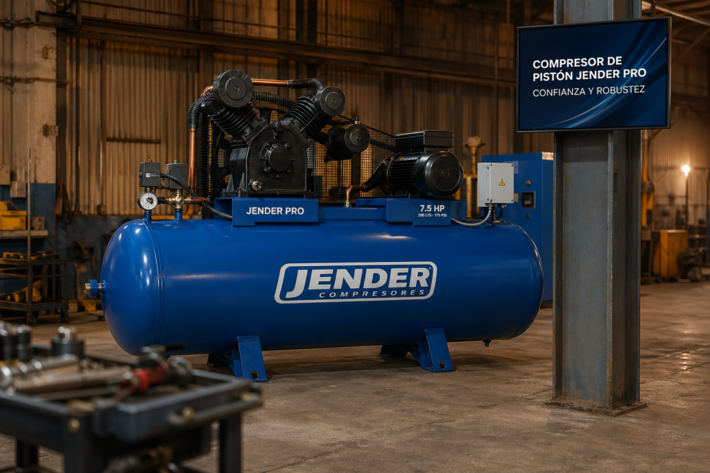 partes de un compresor de piston de jender